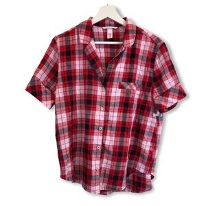 Victoria's Secret Red Plaid Pajama Top